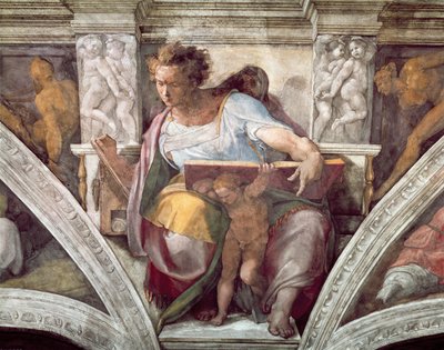 Sistine Chapel Ceiling: The Prophet Daniel, c.1508-10 by Michelangelo Buonarroti
